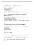 A&P Mcgraw Hill Final Exam questions and answers all are correct 2025 graded A&plus;