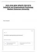 2025-2026 NEW UPDATE FOR D576 Industrial and Organizational Psychology Western Governors University