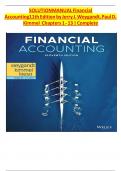 SOLUTION MANUAL Financial Accounting 11th Edition by Jerry J&period; Weygandt&comma; Paul D&period; Kimmel  Chapters 1 - 13 &vert; Complete