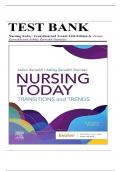 TEST BANK FOR NURSING TODAY&colon; TRANSITION AND TRENDS 11TH EDITION BY JoAnn Zerwekh  ISBN 978-0323810159 COMPLETE GUIDE WITH 100&percnt; CORRECT ANSWERS  COMPLETE GUIDE A&plus; GRADE ASSURED &excl;&excl;&excl;&excl;&excl;&excl;LATEST UPDATE&excl;&excl;&excl;&excl;&excl; 