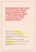    MULTIDIMENSIONAL CARE 1 EXAM 2&comma; &lpar;CHAPTER 4&comma;5&comma;6 AND 7&rpar;VERIFIED EXAM QUESTIONS WITH 100&percnt; CORRECT ANSWERS&comma; ALL GRADED A&plus;&comma;LATEST EXPERT PREMIUM UPDATE&lpar;2025-2026&rpar;&vert;>100&percnt; GUARANTEED SUCCESS&period;