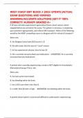 WEST COAST EMT BLOCK 3 &vert;2025 UPDATE &vert;ACTUAL EXAM QUESTIONS AND VERIFIED ANSWERS&sol;ACCURATE SOLUTIONS &vert;GET IT 100&percnt; CORRECT&excl;&excl; ALREADY GRADED A&plus;