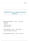 CHEM 335 Quiz 3 Verified Answers &lpar;2025&rpar;&excl;&excl;