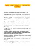 USABO BIOSYSTEMATICS TEST LATEST UPDATED