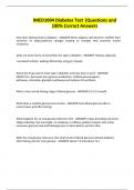 IMED1004 Diabetes Test &vert;Questions and 100&percnt; Correct Answers