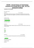 SO245 - Social Impact of Technology Lessons 4 & 5 Exam &lpar;97&period;5 &sol; 100 - 97&period;5 &percnt;&rpar; Ashworth College