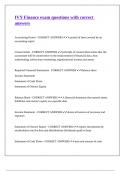 IVY Finance exam questions with correct answers