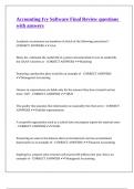 Accounting Ivy Software Final Review questions with answers