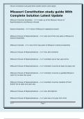 Missouri Constitution study guide With Complete Solution Latest Update