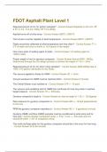 FDOT Asphalt Plant Level 1 Questions And Answers Already Graded A&plus;