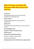 MHA 707 Healthcare Administration Exam &ndash; TEST BANK 2025&sol;2026 Edition&colon; Comprehensive Practice Questions and Answers for Master of Health Administration Students&comma; Graduate Exam Preparation&comma; and Management Review Guide