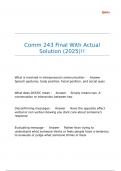 Comm 243 Final With Actual Solution &lpar;2025&rpar;&excl;&excl;