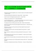 FSE 112 EXAM QUESTIONS WITH ALL CORRECT ANSWERS 