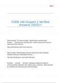 COEN 146 Chapter 2 Verified Answers &lpar;2025&rpar;&excl;&excl;