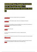 2024&sol;2025 Navy Hospital Corpsman HCB Test Exam &lbrack;6&rsqb; With 113 Questions & Correct Answers Score A&plus;