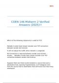 COEN 146 Midterm 2 Verified Answers &lpar;2025&rpar;&excl;&excl;