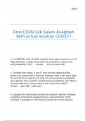 Final COEN 146 Salem Al-Agtash With Actual Solution &lpar;2025&rpar;&excl;&excl;