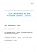 COEN 146 Midterm -1 With Complete Solutions &lpar;2025&rpar;&excl;&excl;