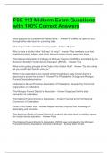 FSE 112 Midterm Exam Questions with 100&percnt; Correct Answers 