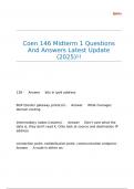 Coen 146 Midterm 1 Questions And Answers Latest Update &lpar;2025&rpar;&excl;&excl;