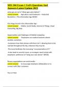 MIS 304 Exam 1 UofA Questions And Answers Latest Update 2025&period;docx
