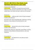 PALEO 200 FINAL Dino Dudes Exam Questions And Answers Latest 2025&period;docx