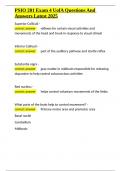 PSIO 201 Exam 4 UofA Questions And Answers Latest 2025&period;docx
