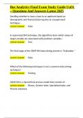 Bus Analytics Final Exam Study Guide UofA &ndash; Questions And Answers Latest 2025&period;docx