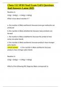 Chem 152 SP20 Final Exam UofA Questions And Answers Latest 2025&period;docx
