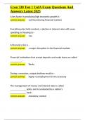 Econ 330 Test 1 UofA Exam Questions And Answers Latest 2025&period;docx