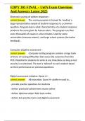 EDPY 303 FINAL &ndash; UofA Exam Questions And Answers Latest 2025&period;docx