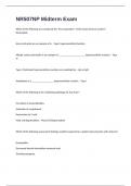 NR507NP Midterm Exam Questions And Answers 
