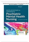 TESTBANK-DAVIS ADVANTAGE FOR PSYCHIATRIC MENTAL HEALTH NURSING 11TH EDITION