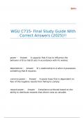 WGU C715- Final Study Guide With Correct Answers &lpar;2025&rpar;&excl;&excl;