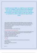NATIONAL ELECTRICAL CODE EXAM 2025 WITH  ACTUAL CORRECT QUESTIONS AND VERIFIED  DETAILED ANSWERS &vert;FREQUENTLY TESTED  QUESTIONS AND SOLUTIONS &vert;ALREADY GRADED  A&plus;&vert;NEWEST &vert;LATEST UPDATE &vert;GUARANTEED  PASS