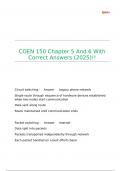 COEN 150 Chapter 5 And 6 With Correct Answers &lpar;2025&rpar;&excl;&excl;