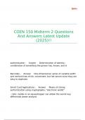 COEN 150 Midterm 2 Questions And Answers Latest Update &lpar;2025&rpar;&excl;&excl;