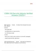 COEN 150 Security Attacks Verified Answers &lpar;2025&rpar;&excl;&excl;
