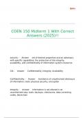 COEN 150 Midterm 1 With Correct Answers &lpar;2025&rpar;&excl;&excl;