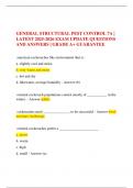   GENERAL STRUCTURAL PEST CONTROL 7A &vert; LATEST 2025-2026 EXAM UPDATE QUESTIONS AND ANSWERS &vert; GRADE A&plus; GUARANTEE