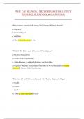 WGU C453 CLINICAL MICROBIOLOGY OA LATEST  &lpar;VERIFIED QUESTIONS AND ANSWERS&rpar;