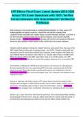LPP Ethics Final Exam Latest Update 2025-2026 Actual 105 Exam Questions with 100&percnt; Verified Correct Answers with Guaranteed A&plus; Verified by Professor