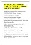AZ OPTOMETRY LAW EXAM QUESTIONS WITH ALL CORRECT ANSWERS GRADED A&plus;  
