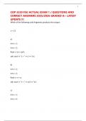 COP 3330 FSU ACTUAL EXAM 1 &sol; QUESTIONS AND CORRECT ANSWERS 2025&sol;2026 GRADED A&plus; LATEST UPDATE &excl;&excl;&excl;