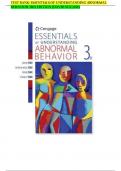 TEST BANK&colon; ESSENTIALS OF UNDERSTANDING ABNORMAL BEHAVIOR 3RD EDITION &lpar;DAVID SUE&comma;2016&rpar;