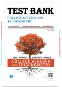 Test Bank For College Algebra and Trigonometry&comma; 7th Edition by Margaret L&period; Lial&comma; John Hornsby&comma; David I&period; Schneider&comma; Callie J&period; Daniels