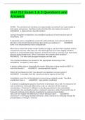 Biol 212 Exam 1 & 2 Questions and Answers