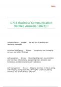 C716 Business Communication Verified Answers &lpar;2025&rpar;&excl;&excl;