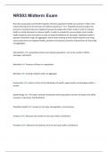 NR503 Midterm Exam Questions And Verified Answers 