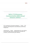 WGU C716 Business Communication With Actual Solution &lpar;2025&rpar;&excl;&excl;
